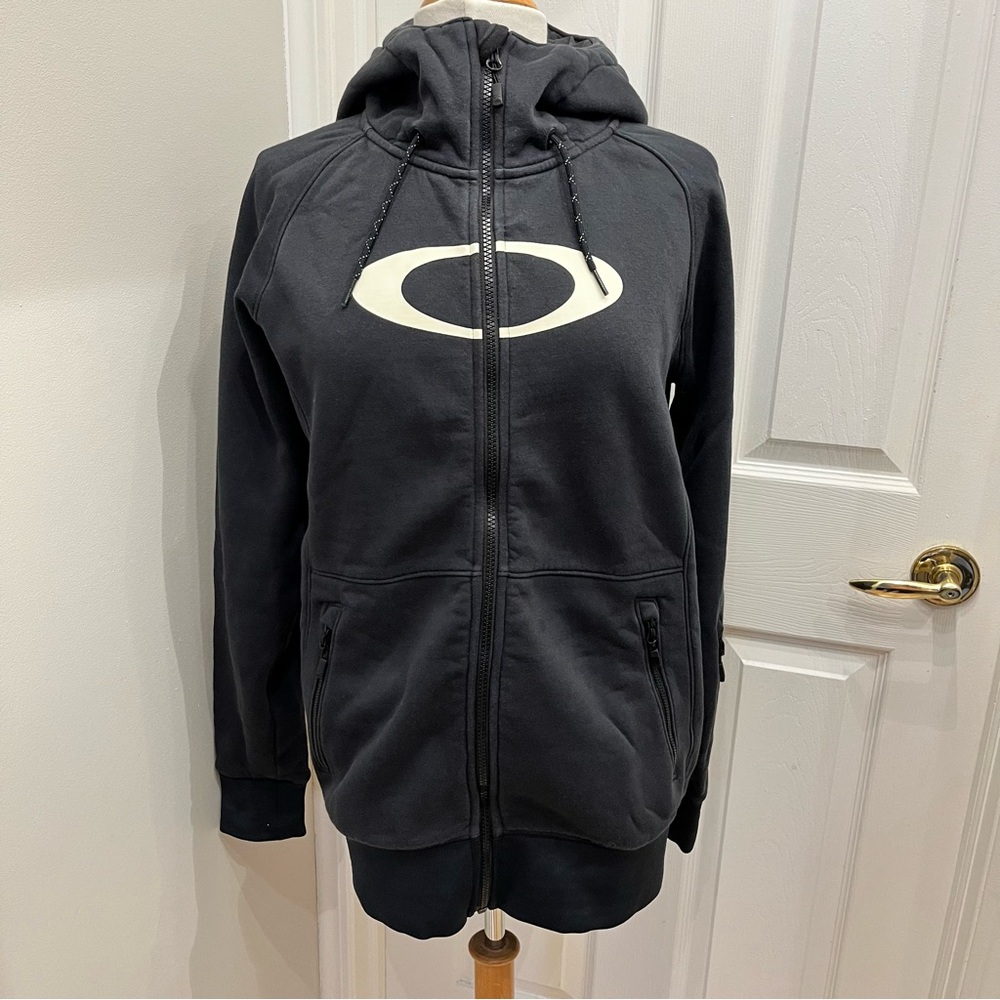 OAKLEY Black Hoodie with White Logo